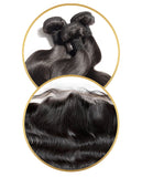 3 BUNDLE DEAL W/ 13X4 FRONTAL (PRE-PLUCKED)