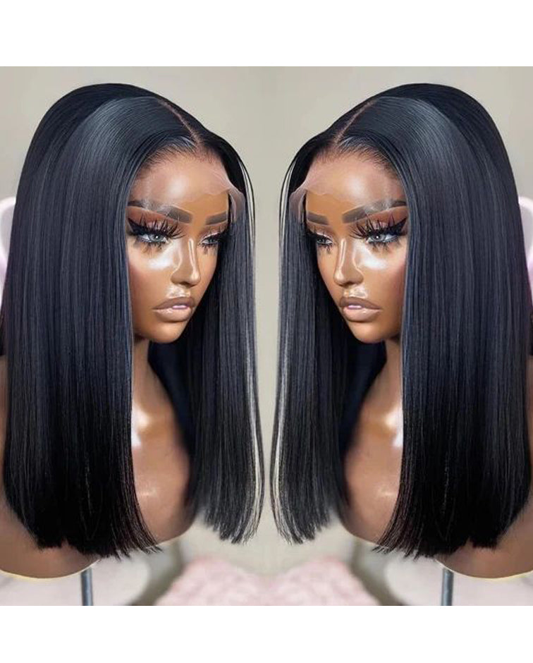 MIDDLE PART LACE CLOSURE BOB WIG