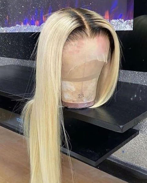 Platinum blonde wig sale with dark roots