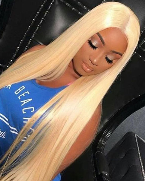 613 PLATINUM BLONDE STRAIGHT LACE FRONT WIG – J