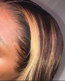 13X4 LACE FRONT WIG: STRAIGHT HONEY BLONDE/BROWN HIGHLIGHT OMBRE